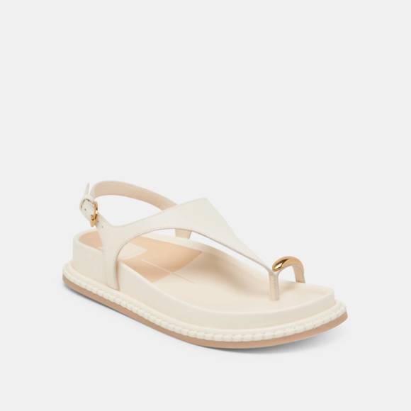 NEW DOLCE VITA women's stefan sandals in off-white - Picture 1 of 4